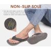 imageKuaiLu Mens Sport Flip Flops Comfort Orthotic Thong Sandals with Plantar Fasciitis Arch Support Outdoor Summer Beach Size 715Grey
