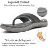 imageKuaiLu Mens Sport Flip Flops Comfort Orthotic Thong Sandals with Plantar Fasciitis Arch Support Outdoor Summer Beach Size 715Grey