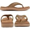 imageKuaiLu Mens Sport Flip Flops Comfort Orthotic Thong Sandals with Plantar Fasciitis Arch Support Outdoor Summer Beach Size 715Khaki
