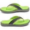 imageKuaiLu Mens Sport Flip Flops Comfort Orthotic Thong Sandals with Plantar Fasciitis Arch Support Outdoor Summer Beach Size 715Turquoise