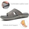 imageKuaiLu Womens Fashion Orthotic Slides Ladies Lightweight Athletic Yoga Mat Sandals Slip On Thick Cushion Slippers Sandals With Comfortable Plantar Fasciitis Arch SupportGrey