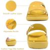 imageKuaiLu Womens Fashion Orthotic Slides Ladies Lightweight Athletic Yoga Mat Sandals Slip On Thick Cushion Slippers Sandals With Comfortable Plantar Fasciitis Arch SupportYellow