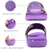 imageKuaiLu Womens Fashion Orthotic Slides Ladies Lightweight Athletic Yoga Mat Sandals Slip On Thick Cushion Slippers Sandals With Comfortable Plantar Fasciitis Arch SupportPurple
