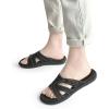 imageKuaiLu Womens Fashion Orthotic Slides Ladies Lightweight Athletic Yoga Mat Sandals Slip On Thick Cushion Slippers Sandals With Comfortable Plantar Fasciitis Arch SupportBlack