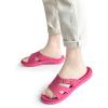 imageKuaiLu Womens Fashion Orthotic Slides Ladies Lightweight Athletic Yoga Mat Sandals Slip On Thick Cushion Slippers Sandals With Comfortable Plantar Fasciitis Arch SupportRose Red