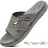 imageKuaiLu Womens Fashion Orthotic Slides Ladies Lightweight Athletic Yoga Mat Sandals Slip On Thick Cushion Slippers Sandals With Comfortable Plantar Fasciitis Arch SupportGrey