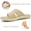 imageKuaiLu Womens Fashion Orthotic Slides Ladies Lightweight Athletic Yoga Mat Sandals Slip On Thick Cushion Slippers Sandals With Comfortable Plantar Fasciitis Arch SupportBeige