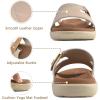 imageKuaiLu Womens Fashion Orthotic Slides Ladies Lightweight Athletic Yoga Mat Sandals Slip On Thick Cushion Slippers Sandals With Comfortable Plantar Fasciitis Arch SupportTan Beige