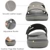 imageKuaiLu Womens Fashion Orthotic Slides Ladies Lightweight Athletic Yoga Mat Sandals Slip On Thick Cushion Slippers Sandals With Comfortable Plantar Fasciitis Arch SupportGrey