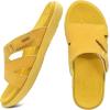 imageKuaiLu Womens Fashion Orthotic Slides Ladies Lightweight Athletic Yoga Mat Sandals Slip On Thick Cushion Slippers Sandals With Comfortable Plantar Fasciitis Arch SupportYellow