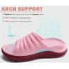 imageKuaiLu Womens Recovery Sandals With Comfortable Plantar Fasciitis SupportLadies Orthotic Open Toe Sport Slides Thick Cushion Reduces Stress on FeetJoints ampamp Back PostExercisePink Wine