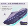 imageKuaiLu Womens Recovery Sandals With Comfortable Plantar Fasciitis SupportLadies Orthotic Open Toe Sport Slides Thick Cushion Reduces Stress on FeetJoints ampamp Back PostExerciseDouble Purple