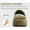 imageKuaiLu Womens Recovery Sandals With Comfortable Plantar Fasciitis SupportLadies Orthotic Open Toe Sport Slides Thick Cushion Reduces Stress on FeetJoints ampamp Back PostExerciseGreen
