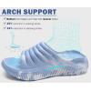imageKuaiLu Womens Recovery Sandals With Comfortable Plantar Fasciitis SupportLadies Orthotic Open Toe Sport Slides Thick Cushion Reduces Stress on FeetJoints ampamp Back PostExerciseCamo Blue