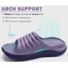 imageKuaiLu Womens Recovery Sandals With Comfortable Plantar Fasciitis SupportLadies Orthotic Open Toe Sport Slides Thick Cushion Reduces Stress on FeetJoints ampamp Back PostExerciseDouble Purple