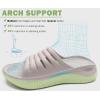 imageKuaiLu Womens Recovery Sandals With Comfortable Plantar Fasciitis SupportLadies Orthotic Open Toe Sport Slides Thick Cushion Reduces Stress on FeetJoints ampamp Back PostExerciseApricot Green