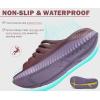 imageKuaiLu Womens Recovery Sandals With Comfortable Plantar Fasciitis SupportLadies Orthotic Open Toe Sport Slides Thick Cushion Reduces Stress on FeetJoints ampamp Back PostExerciseBrown Purple