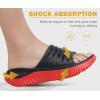 imageKuaiLu Womens Recovery Sandals With Comfortable Plantar Fasciitis SupportLadies Orthotic Open Toe Sport Slides Thick Cushion Reduces Stress on FeetJoints ampamp Back PostExerciseBlackRed