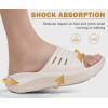 imageKuaiLu Womens Recovery Sandals With Comfortable Plantar Fasciitis SupportLadies Orthotic Open Toe Sport Slides Thick Cushion Reduces Stress on FeetJoints ampamp Back PostExerciseWhite Beige