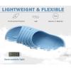 imageKuaiLu Womens Recovery Sandals With Comfortable Plantar Fasciitis SupportLadies Orthotic Open Toe Sport Slides Thick Cushion Reduces Stress on FeetJoints ampamp Back PostExerciseBlue White