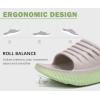 imageKuaiLu Womens Recovery Sandals With Comfortable Plantar Fasciitis SupportLadies Orthotic Open Toe Sport Slides Thick Cushion Reduces Stress on FeetJoints ampamp Back PostExerciseApricot Green