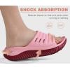 imageKuaiLu Womens Recovery Sandals With Comfortable Plantar Fasciitis SupportLadies Orthotic Open Toe Sport Slides Thick Cushion Reduces Stress on FeetJoints ampamp Back PostExercisePink Wine