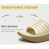 imageKuaiLu Womens Recovery Sandals With Comfortable Plantar Fasciitis SupportLadies Orthotic Open Toe Sport Slides Thick Cushion Reduces Stress on FeetJoints ampamp Back PostExerciseBeige Khaki
