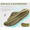 imageKuaiLu Womens Recovery Sandals With Comfortable Plantar Fasciitis SupportLadies Orthotic Open Toe Sport Slides Thick Cushion Reduces Stress on FeetJoints ampamp Back PostExerciseGreen