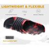 imageKuaiLu Womens Recovery Sandals With Comfortable Plantar Fasciitis SupportLadies Orthotic Open Toe Sport Slides Thick Cushion Reduces Stress on FeetJoints ampamp Back PostExerciseCamo Black Red