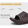 imageKuaiLu Womens Recovery Sandals With Comfortable Plantar Fasciitis SupportLadies Orthotic Open Toe Sport Slides Thick Cushion Reduces Stress on FeetJoints ampamp Back PostExerciseBrown
