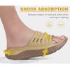 imageKuaiLu Womens Recovery Sandals With Comfortable Plantar Fasciitis SupportLadies Orthotic Open Toe Sport Slides Thick Cushion Reduces Stress on FeetJoints ampamp Back PostExerciseKhaki Brown