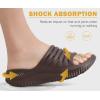 imageKuaiLu Womens Recovery Sandals With Comfortable Plantar Fasciitis SupportLadies Orthotic Open Toe Sport Slides Thick Cushion Reduces Stress on FeetJoints ampamp Back PostExerciseBrown