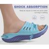 imageKuaiLu Womens Recovery Sandals With Comfortable Plantar Fasciitis SupportLadies Orthotic Open Toe Sport Slides Thick Cushion Reduces Stress on FeetJoints ampamp Back PostExerciseBlue Purple