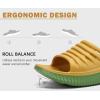 imageKuaiLu Womens Recovery Sandals With Comfortable Plantar Fasciitis SupportLadies Orthotic Open Toe Sport Slides Thick Cushion Reduces Stress on FeetJoints ampamp Back PostExerciseYellow Green