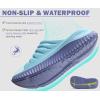 imageKuaiLu Womens Recovery Sandals With Comfortable Plantar Fasciitis SupportLadies Orthotic Open Toe Sport Slides Thick Cushion Reduces Stress on FeetJoints ampamp Back PostExerciseBlue Purple
