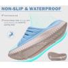 imageKuaiLu Womens Recovery Sandals With Comfortable Plantar Fasciitis SupportLadies Orthotic Open Toe Sport Slides Thick Cushion Reduces Stress on FeetJoints ampamp Back PostExerciseBlue White