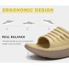 imageKuaiLu Womens Recovery Sandals With Comfortable Plantar Fasciitis SupportLadies Orthotic Open Toe Sport Slides Thick Cushion Reduces Stress on FeetJoints ampamp Back PostExerciseKhaki Brown