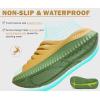imageKuaiLu Womens Recovery Sandals With Comfortable Plantar Fasciitis SupportLadies Orthotic Open Toe Sport Slides Thick Cushion Reduces Stress on FeetJoints ampamp Back PostExerciseYellow Green