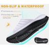 imageKuaiLu Womens Recovery Sandals With Comfortable Plantar Fasciitis SupportLadies Orthotic Open Toe Sport Slides Thick Cushion Reduces Stress on FeetJoints ampamp Back PostExerciseWhite Black