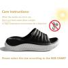 imageKuaiLu Womens Recovery Sandals With Comfortable Plantar Fasciitis SupportLadies Orthotic Open Toe Sport Slides Thick Cushion Reduces Stress on FeetJoints ampamp Back PostExerciseBlack White