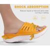imageKuaiLu Womens Recovery Sandals With Comfortable Plantar Fasciitis SupportLadies Orthotic Open Toe Sport Slides Thick Cushion Reduces Stress on FeetJoints ampamp Back PostExerciseYellow White