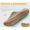 imageKuaiLu Womens Recovery Sandals With Comfortable Plantar Fasciitis SupportLadies Orthotic Open Toe Sport Slides Thick Cushion Reduces Stress on FeetJoints ampamp Back PostExerciseLight Brown