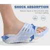 imageKuaiLu Womens Recovery Sandals With Comfortable Plantar Fasciitis SupportLadies Orthotic Open Toe Sport Slides Thick Cushion Reduces Stress on FeetJoints ampamp Back PostExerciseCamo Blue