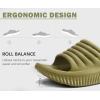 imageKuaiLu Womens Recovery Sandals With Comfortable Plantar Fasciitis SupportLadies Orthotic Open Toe Sport Slides Thick Cushion Reduces Stress on FeetJoints ampamp Back PostExerciseGreen