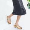 imageKuaiLu Womens Slides Sandals with Plantar Fasciitis Arch Support Fashion Comfort Adjustable Flat Sandals Ladies Lightweight Orthotic Slip on SandalsBeige
