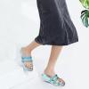 imageKuaiLu Womens Slides Sandals with Plantar Fasciitis Arch Support Fashion Comfort Adjustable Flat Sandals Ladies Lightweight Orthotic Slip on SandalsBlue