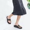 imageKuaiLu Womens Slides Sandals with Plantar Fasciitis Arch Support Fashion Comfort Adjustable Flat Sandals Ladies Lightweight Orthotic Slip on SandalsBlack