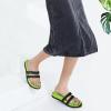 imageKuaiLu Womens Slides Sandals with Plantar Fasciitis Arch Support Fashion Comfort Adjustable Flat Sandals Ladies Lightweight Orthotic Slip on SandalsGreenBlack