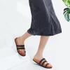 imageKuaiLu Womens Slides Sandals with Plantar Fasciitis Arch Support Fashion Comfort Adjustable Flat Sandals Ladies Lightweight Orthotic Slip on SandalsKhaki Black