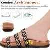 imageKuaiLu Womens Slides Sandals with Plantar Fasciitis Arch Support Fashion Comfort Adjustable Flat Sandals Ladies Lightweight Orthotic Slip on SandalsStylish Khaki Black